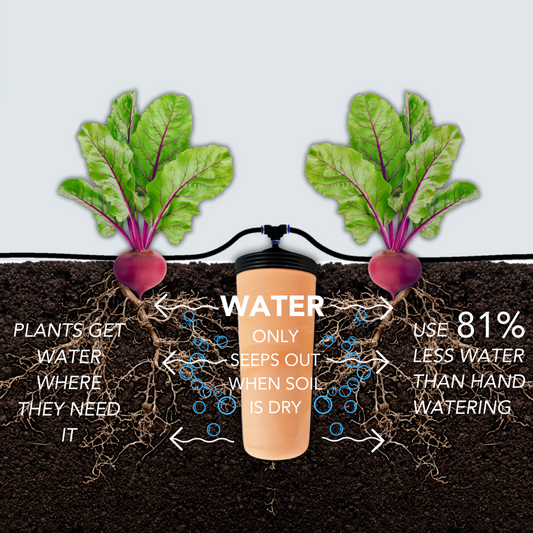 Thirsty Earth Cotta Pot Garden Watering Kit